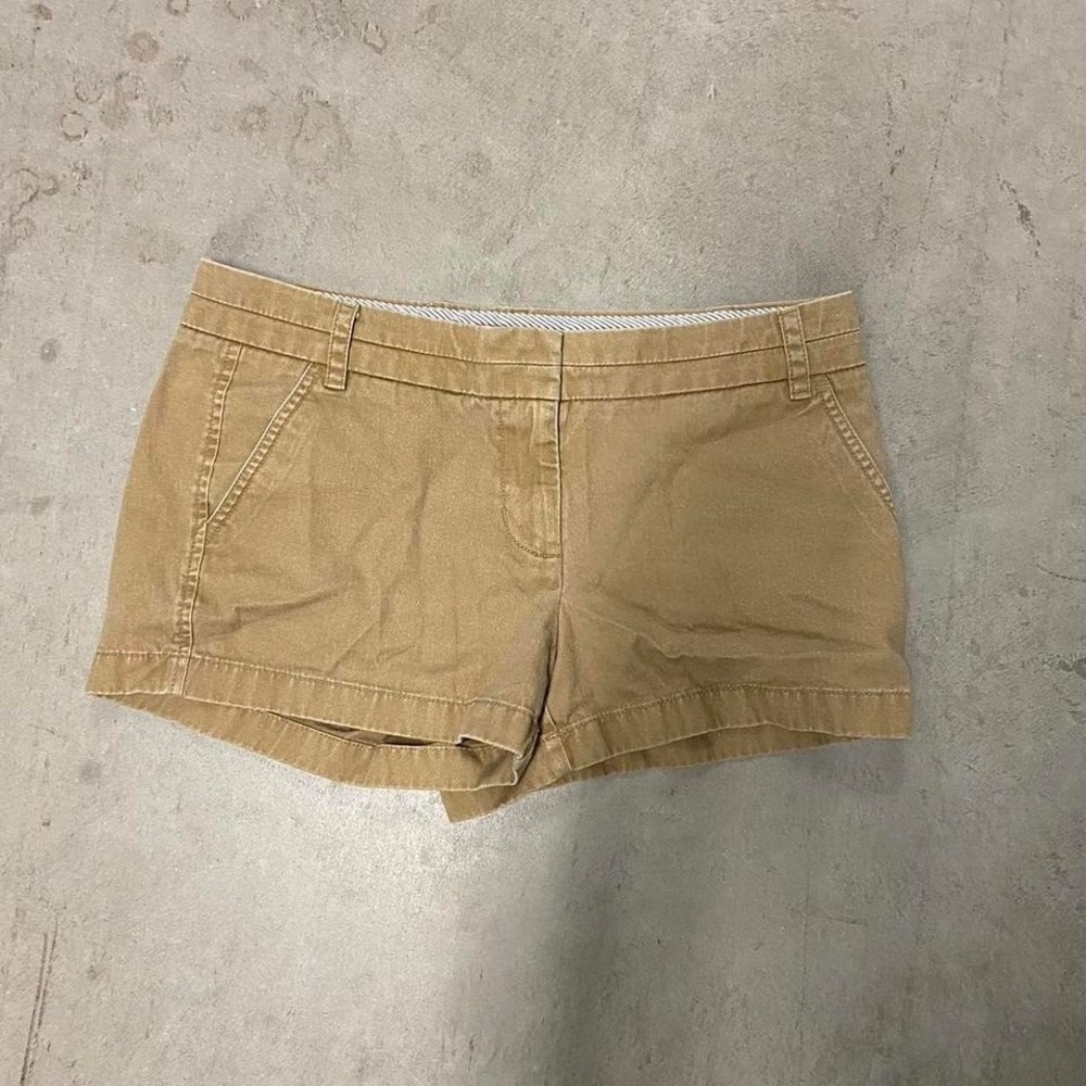 J crew mini shorts micro lowrise mini chino shorts size 6